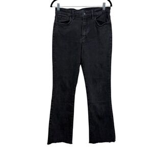 Joe's Women Denim Jeans Hi Rise Stretch Bootcut Frayed Raw Hem Black Wash Sz 30*